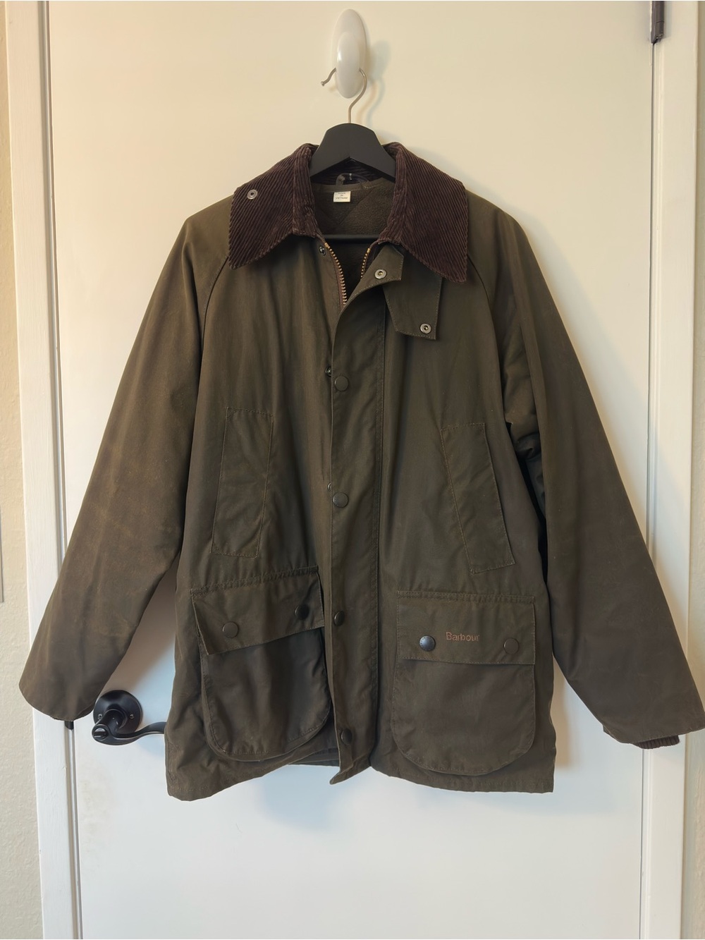 Barbour Classic Bedale Sylkoil Waxed Jacket 36 Olive Zip-In Vest Made England